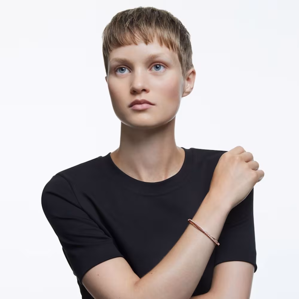 Bracelet Swarovksi Hyperbola, rose, cristaux blancs – Image 3