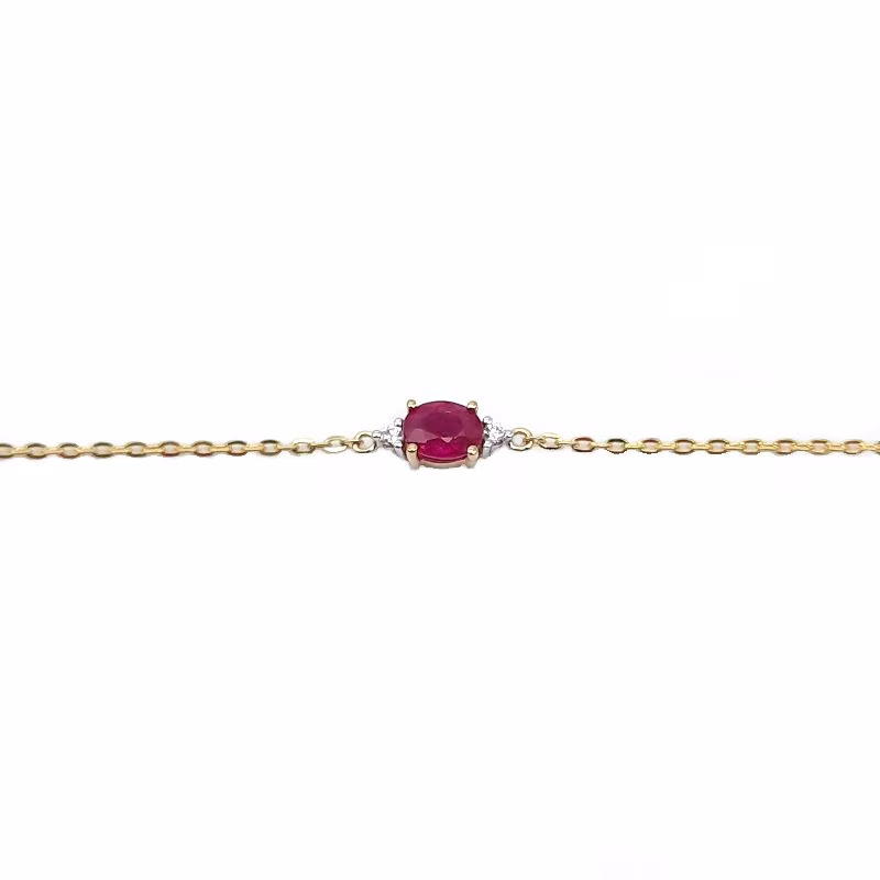 Bracelet or jaune rubis et diamants Joséphine