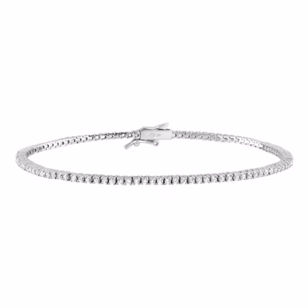 Bracelet rivière diamants synthétiques