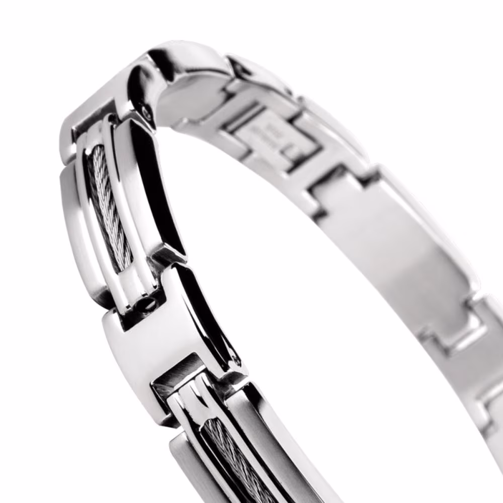 Bracelet Rochet Marina, acier et cable – Image 3