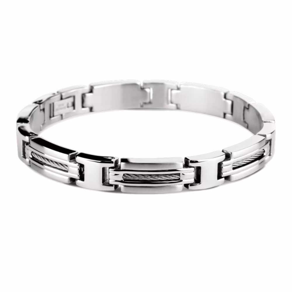 Bracelet Rochet Marina, acier et cable – Image 2