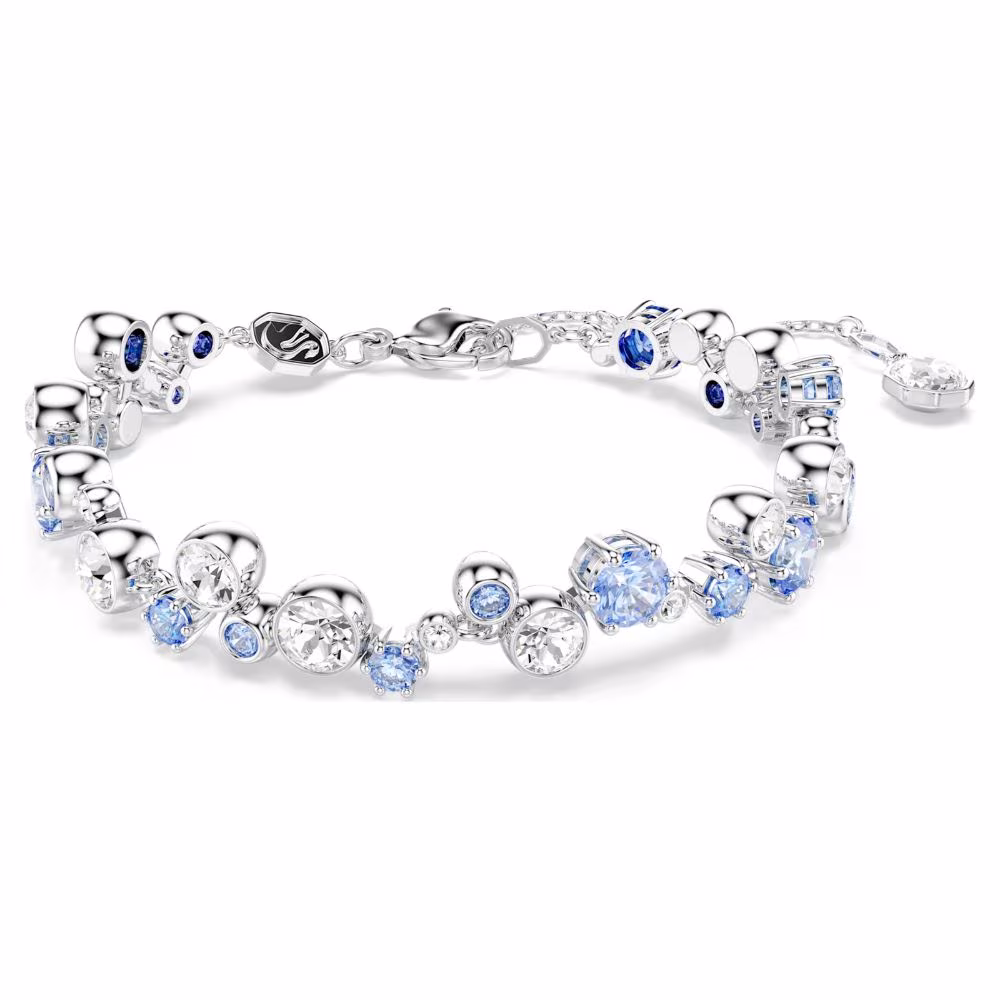 Bracelet Constella Swarovski, rhodié, bleus & blancs – Image 2