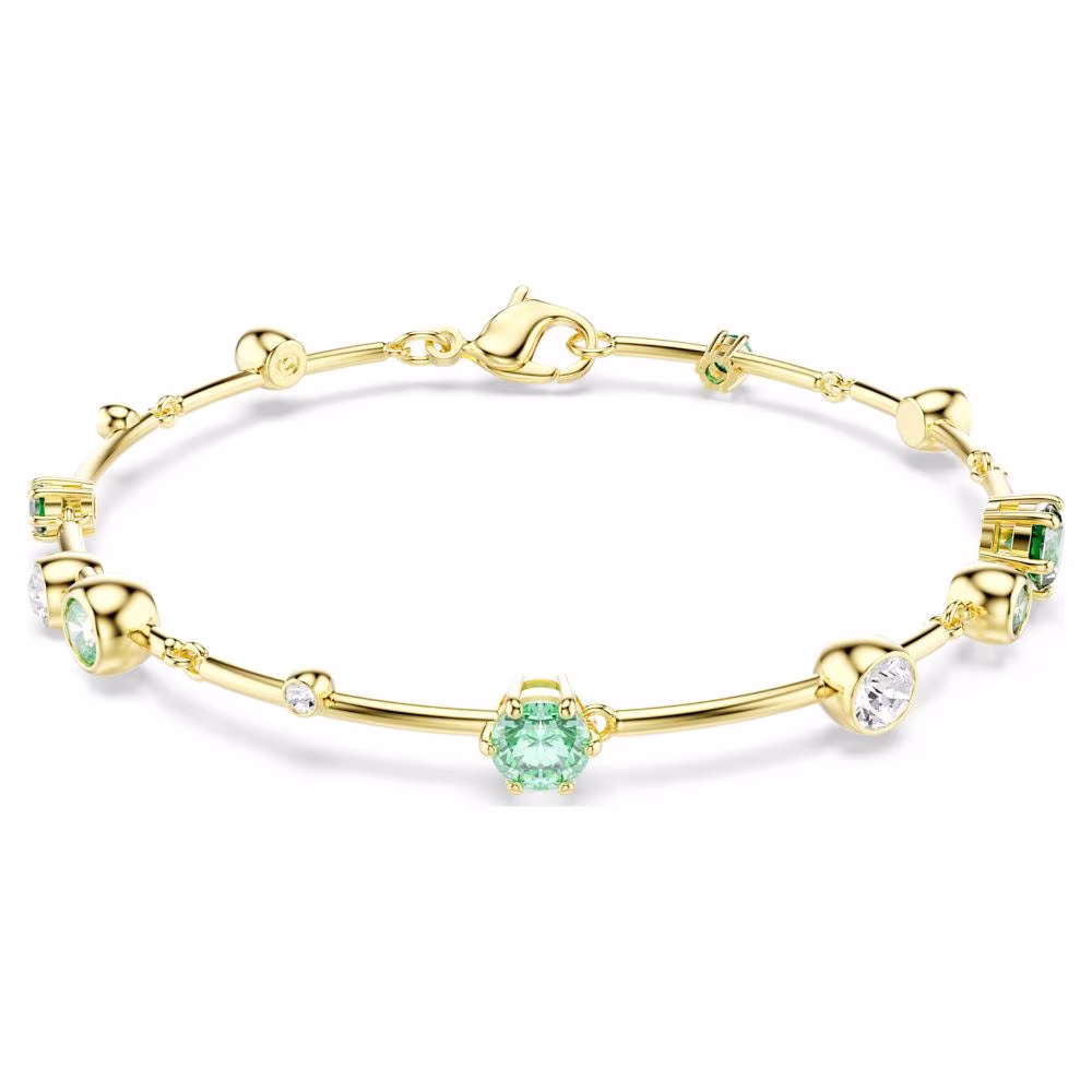 Bracelet Swarovski Constella, doré, vert & blanc