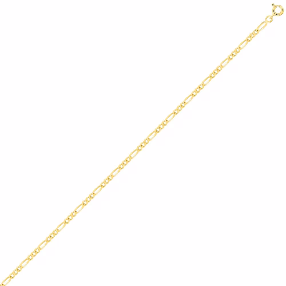 Chaine Or Jaune Maille Cheval Alternée 1×3 Or Jaune – 2.50mm