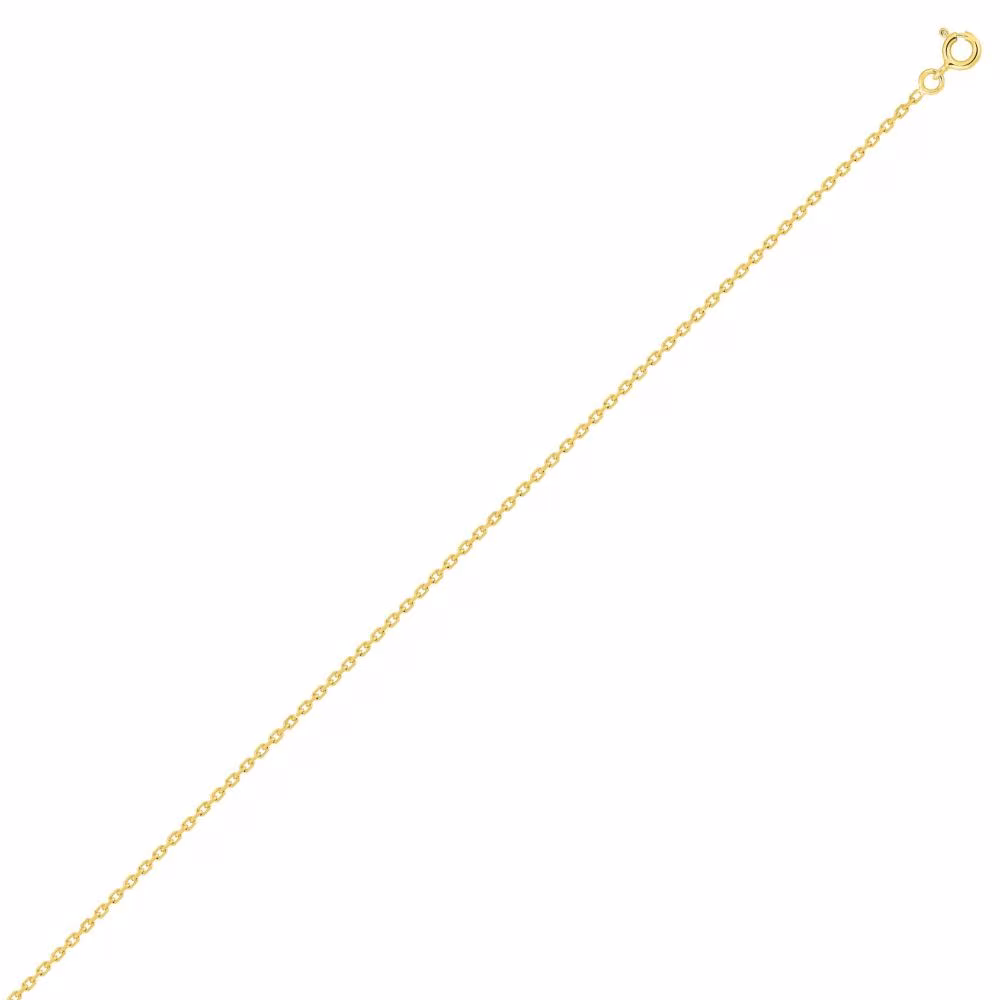 Chaine Maille Forçat Diamantée 50cm Or Jaune – 1.60mm – Image 2