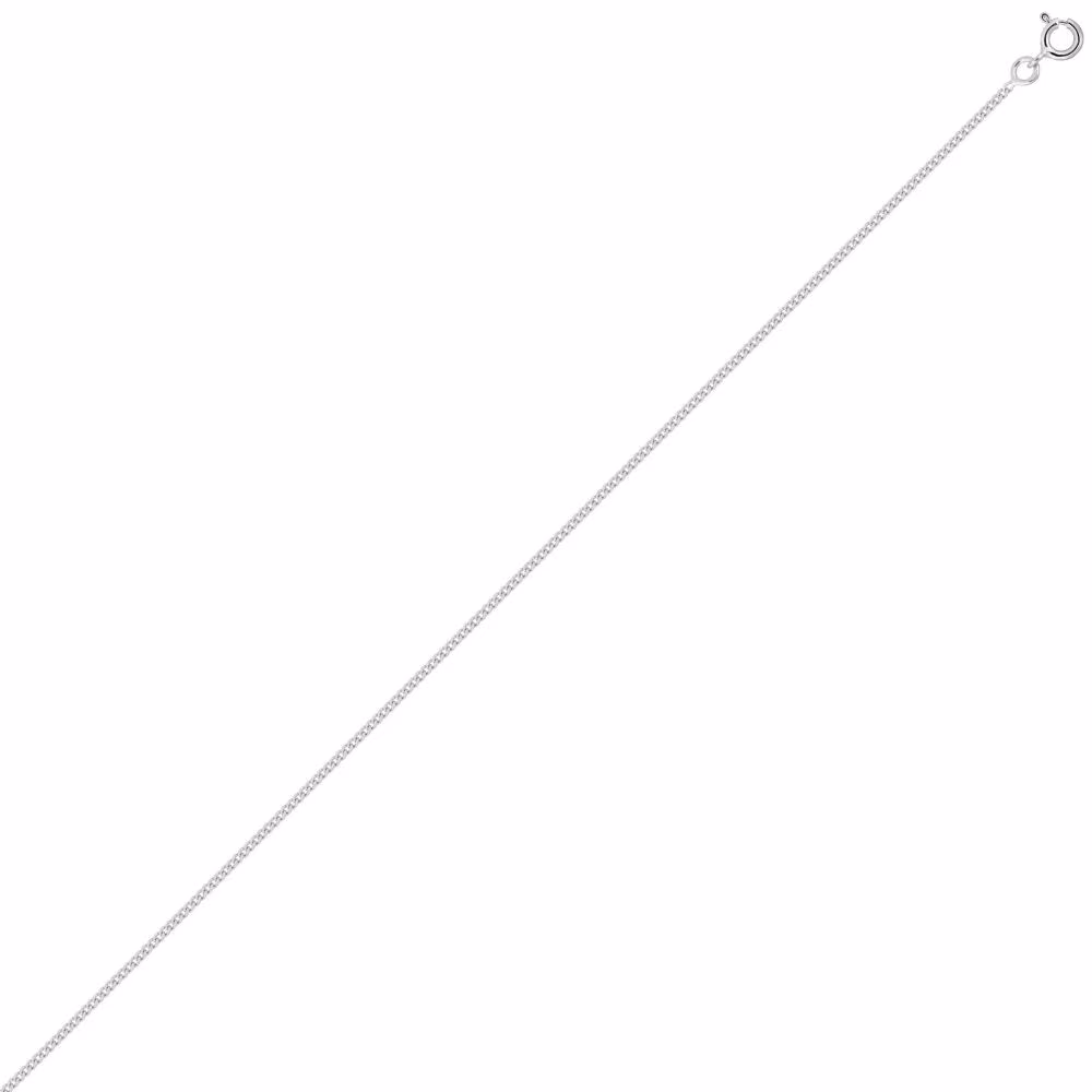 Chaine Gourmette Or Blanc 40cm – 1.35mm