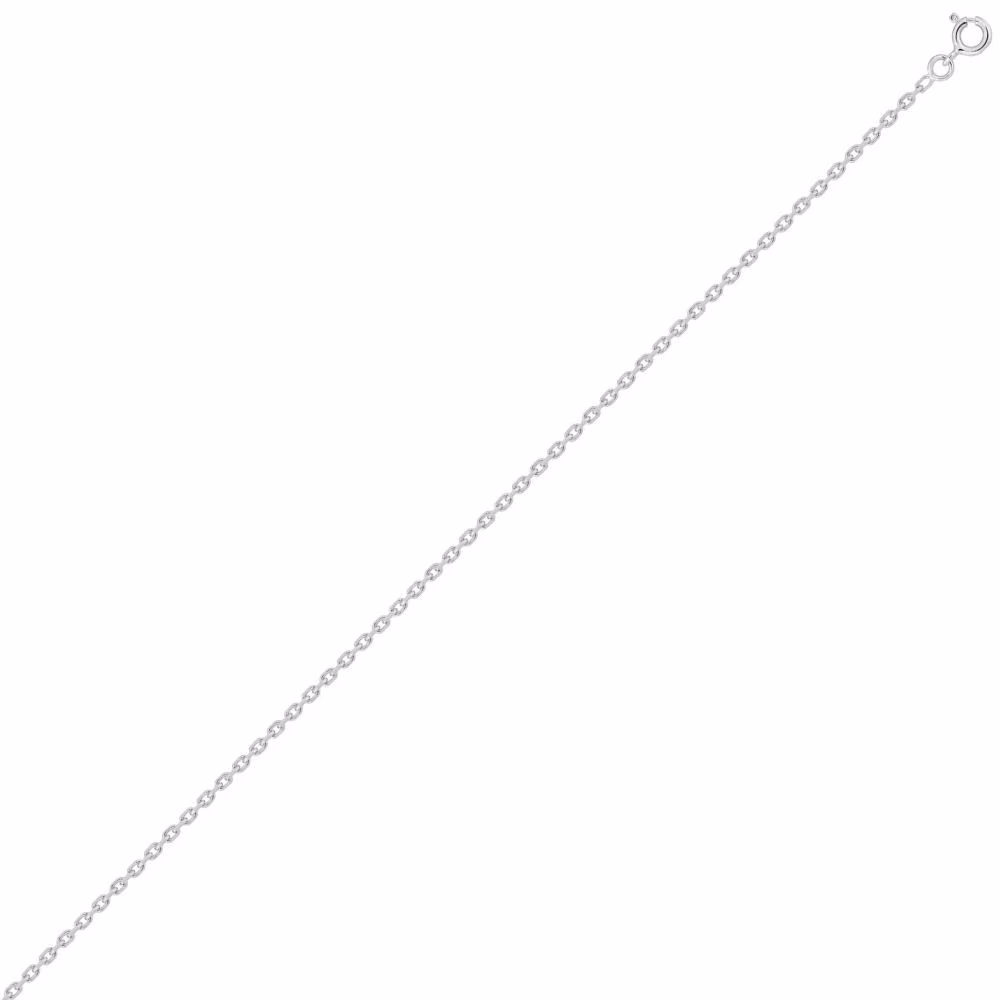 Chaine Maille Forçat Diamantée Or Blanc – 2.10mm