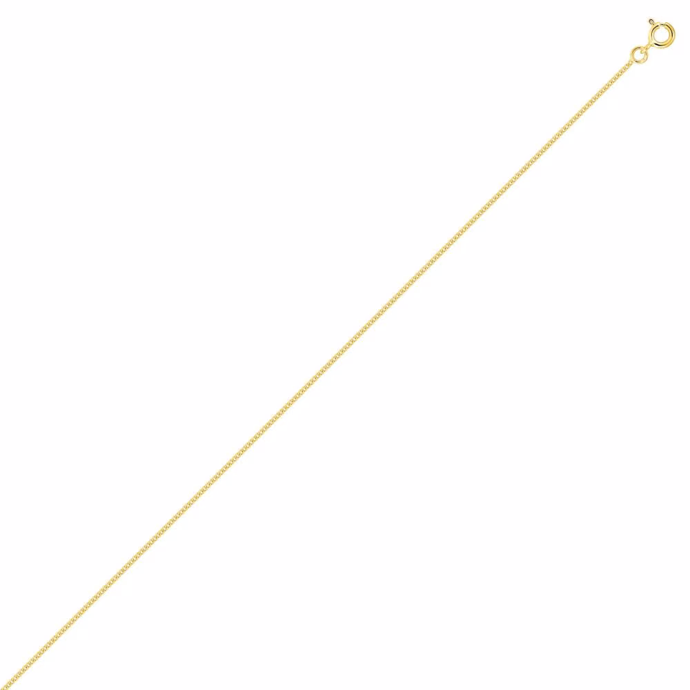 Chaine Gourmette Diamantée 45cm Or Jaune – 1.15mm