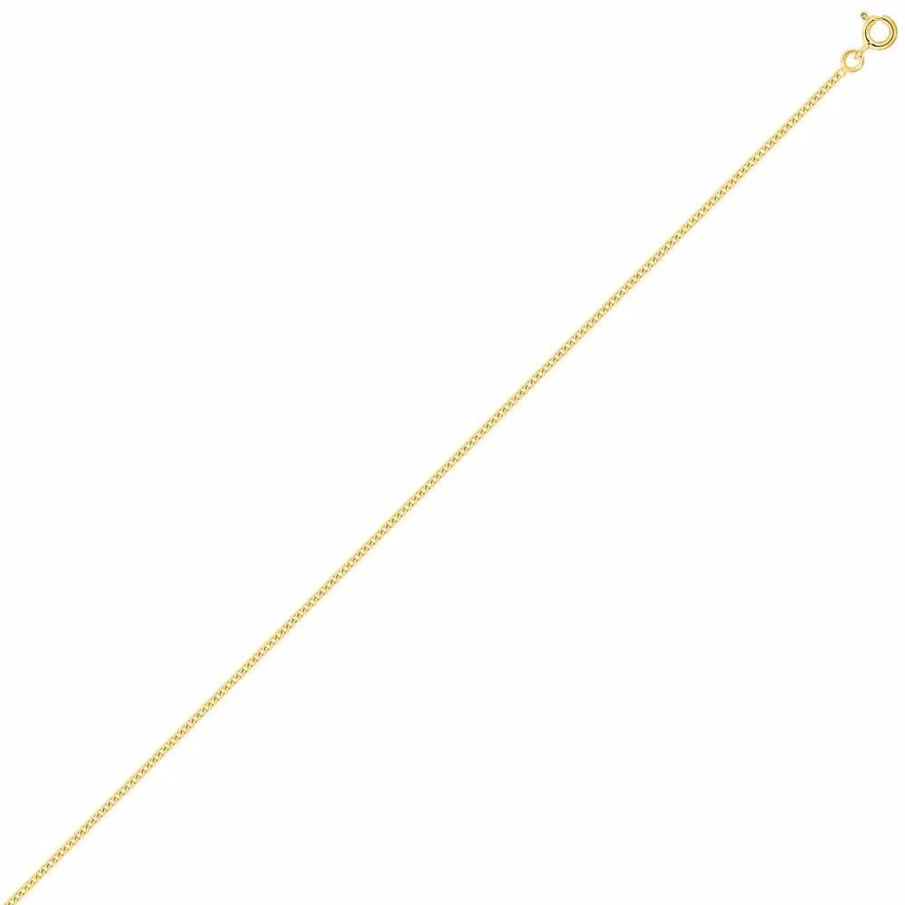 Chaine Or Jaune Maille Gourmette Diamanté 50cm – 1.52mm