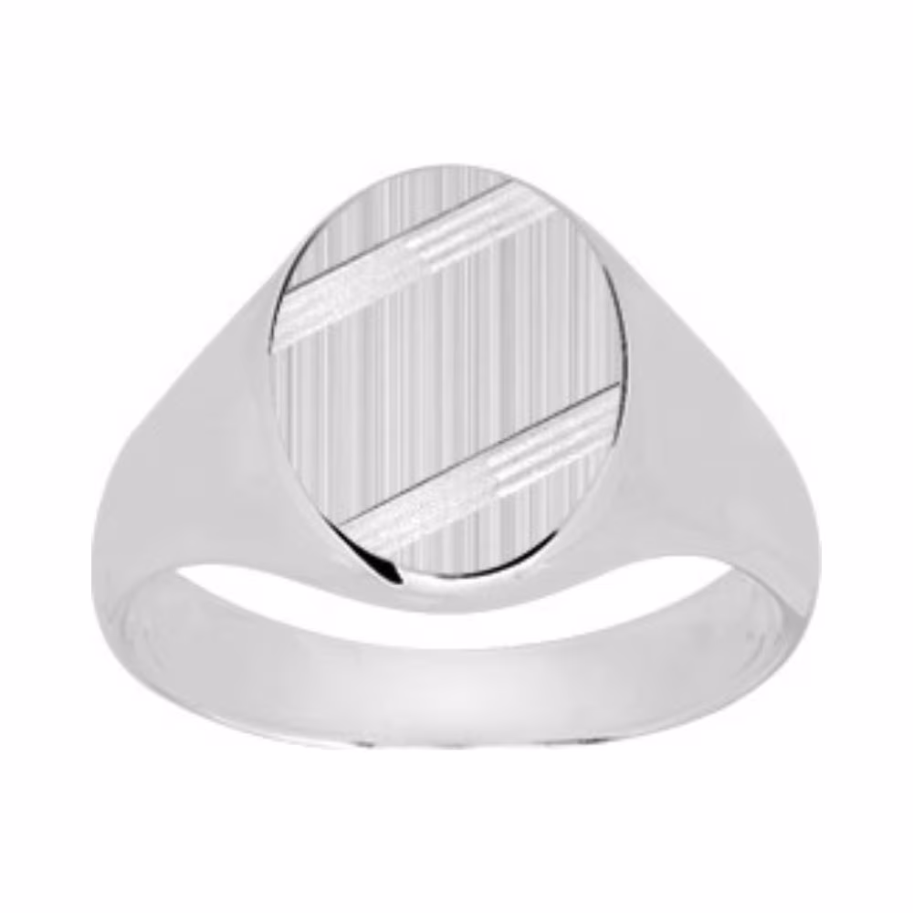 Chevalière Argent Forme Ovale 10x13mm