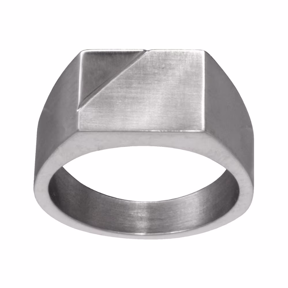 Chevalière Phebus Mika Acier Vieilli