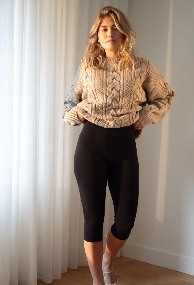 Chillout Legging Capri – Gamme SkinBloom – Noir – Image 6