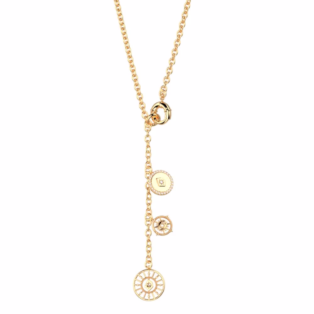 Collier Cravatte Les Georgettes Astrale, doré