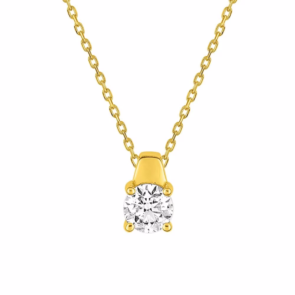 Collier Pendentif Diamant 0.40ct Inès Or Jaune