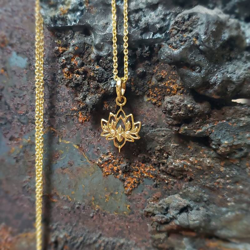 Collier fleur de lotus or – Image 2