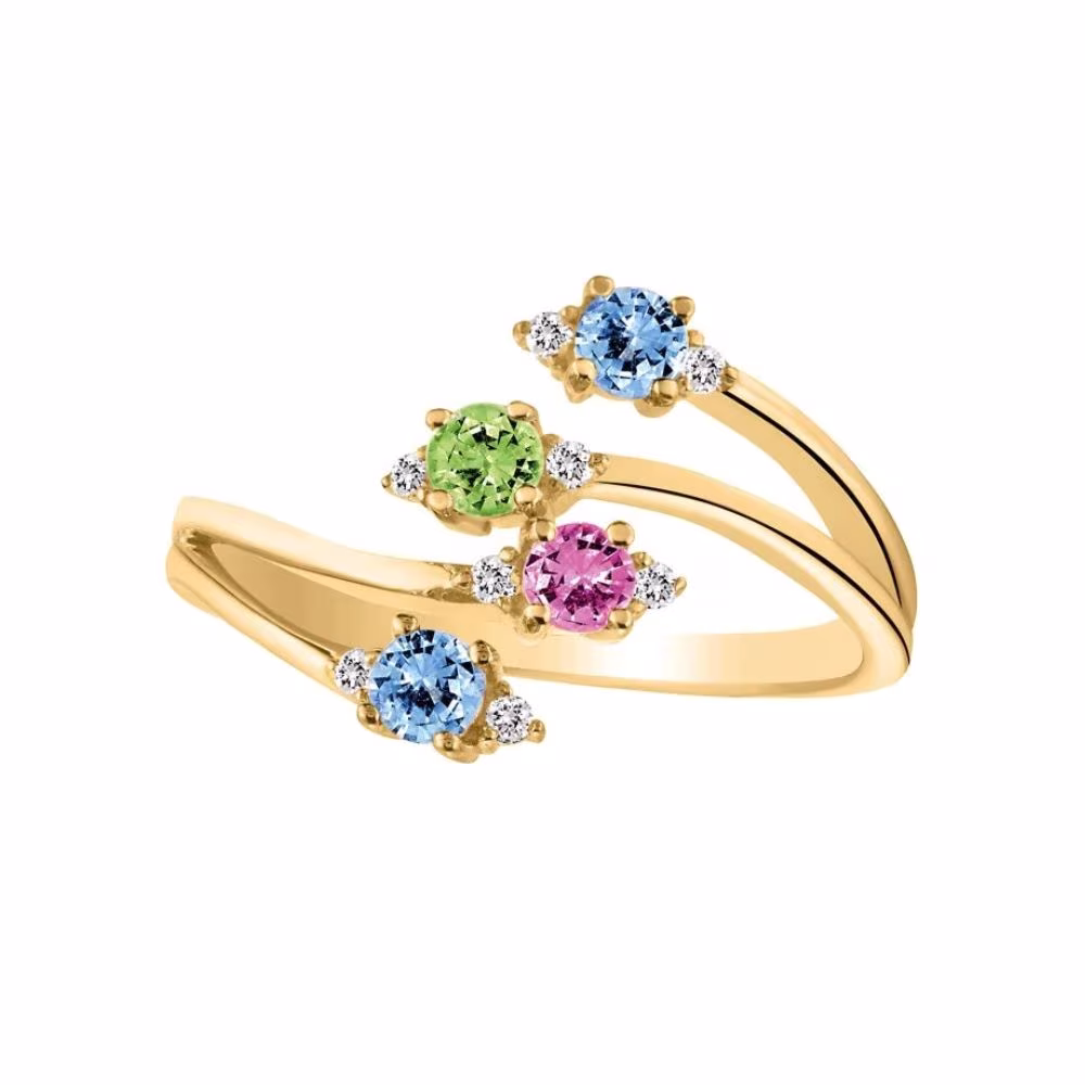 Bague Garel Baia, saphirs multicolores, or jaune – Image 2