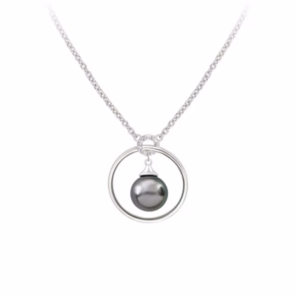 Collier Iza-B Epure Argent et Perle de Tahiti – Image 2