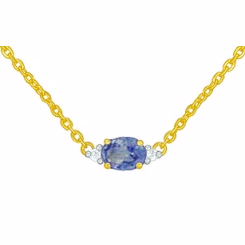 Collier Saphir Diamant Joséphine Or Jaune
