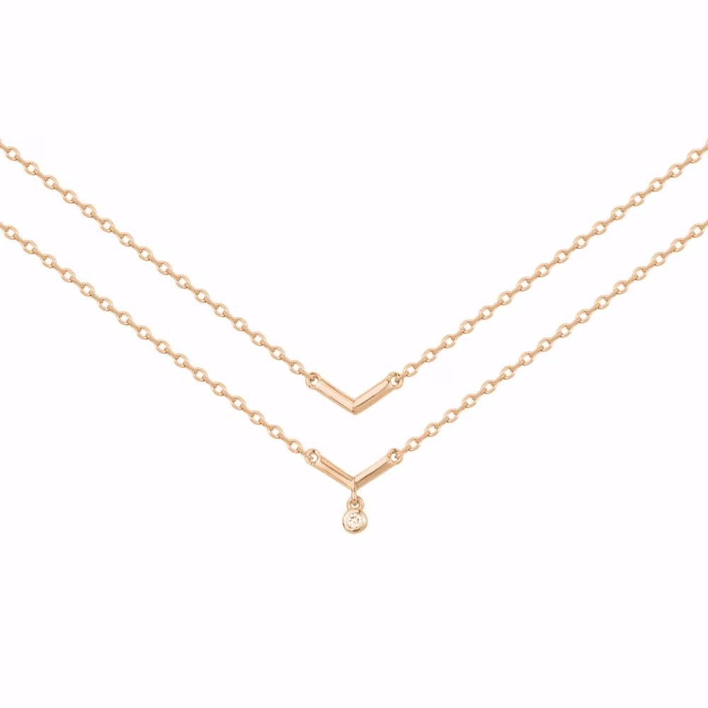 Collier Essentielle La Garçonne Diamant, plaqué or – Image 4