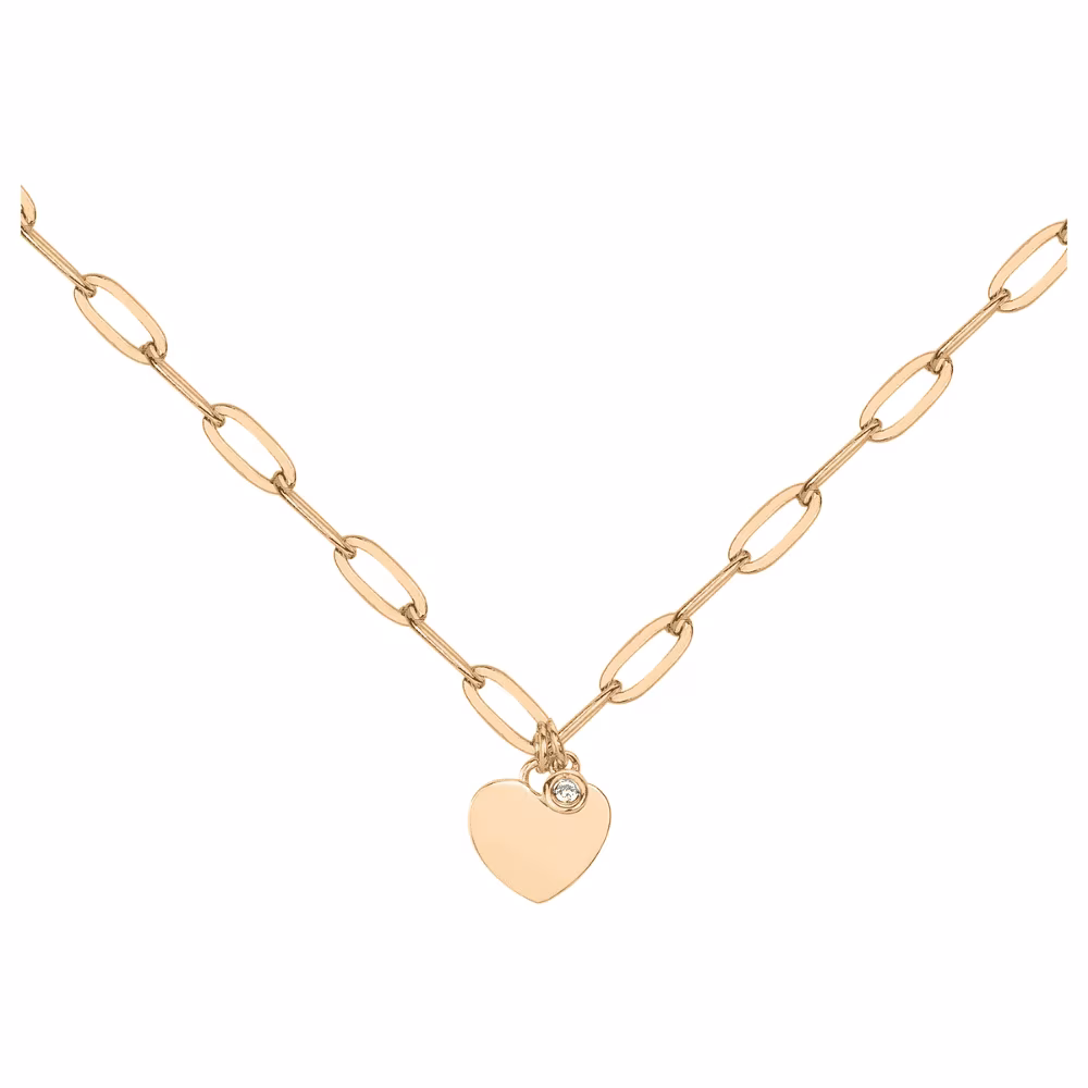 Collier Jamais Sans Toi La Garçonne Diamant, plaqué or