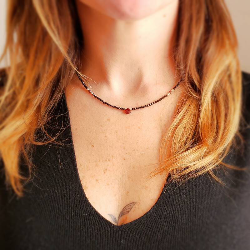 Collier onyx et grenat SAMARKANDE – Image 5