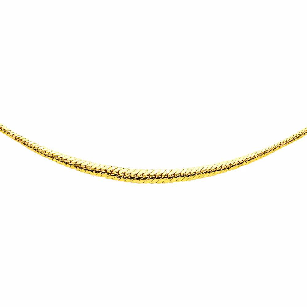 Collier en or jaune, mailles anglaises en chute, 7.5mm