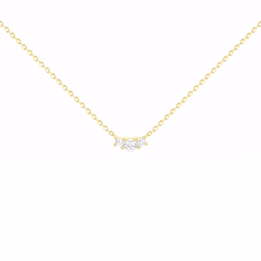 Collier Trilogy Oxydes Plaqué Or Jaune