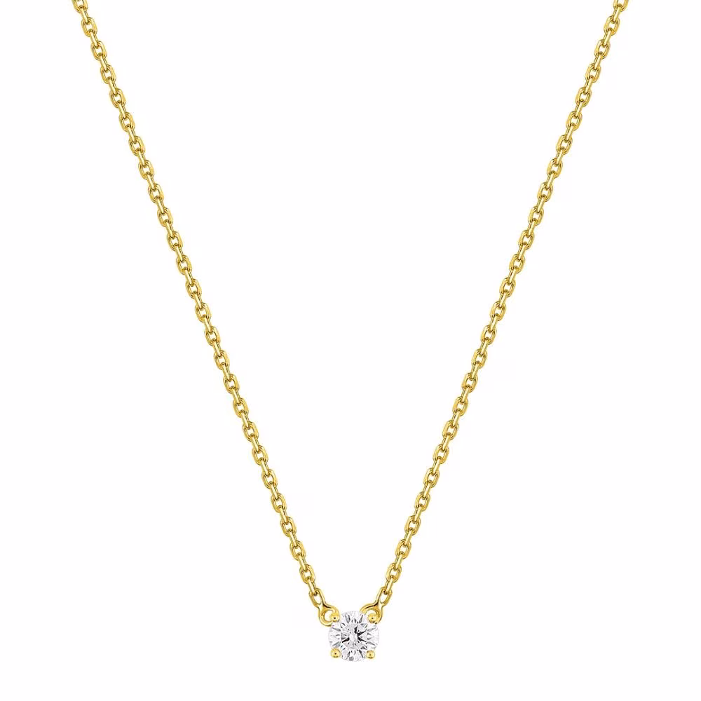 Collier Solitaire Diamant 0.20ct Julia Or Jaune