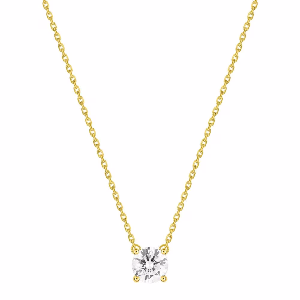 Collier Solitaire Diamant 1 Carat Julia Or Jaune