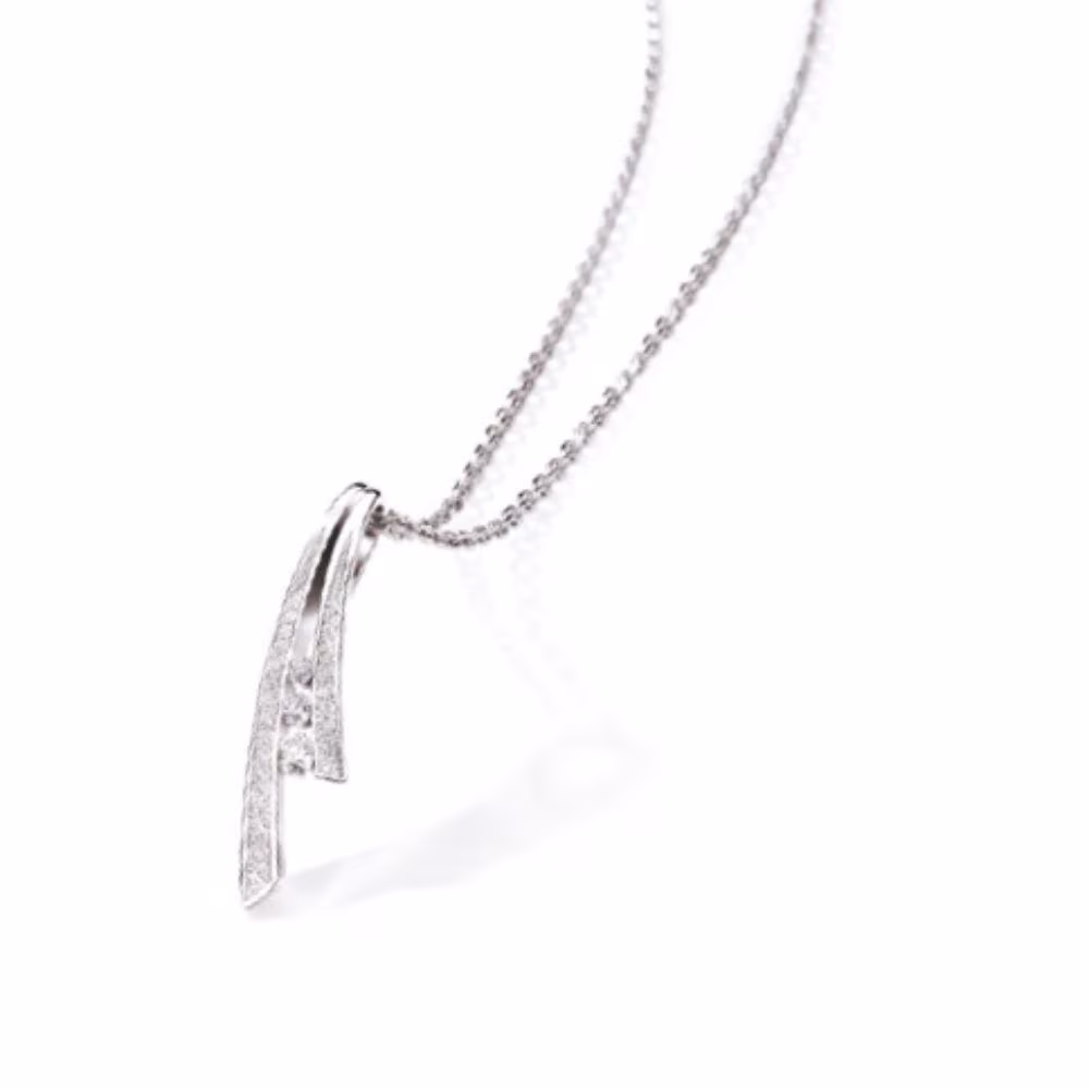 Collier Garel or blanc diamant Neima Trilogy