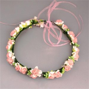 Couronne de fleurs tissus