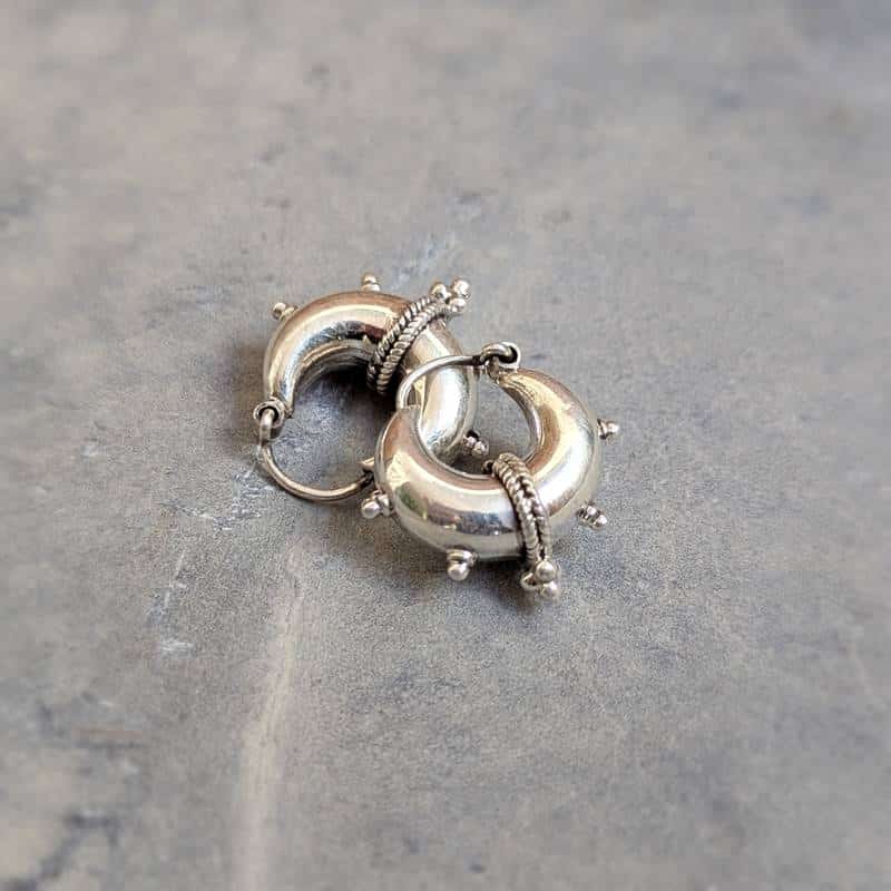 Créoles ethniques argent PUSHKAR – Image 5