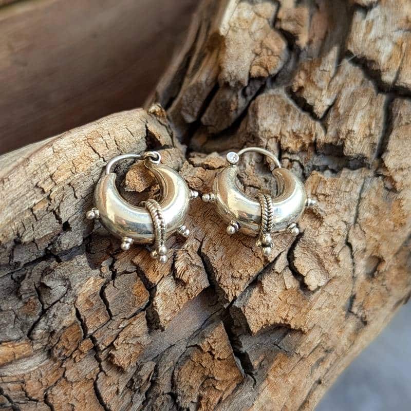 Créoles ethniques argent PUSHKAR – Image 6