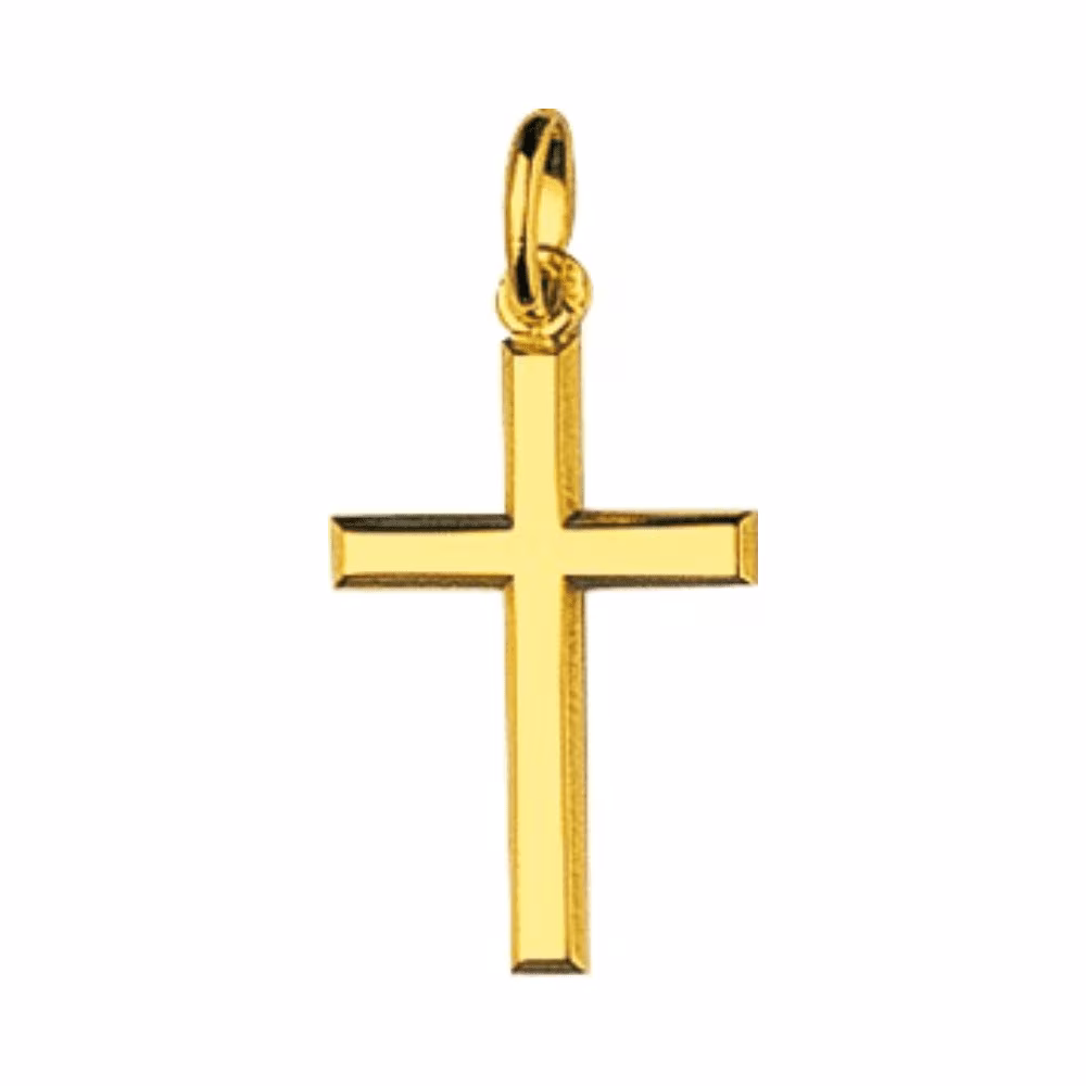 Croix Or Jaune Mate et Brillante 20x14mm – Image 2