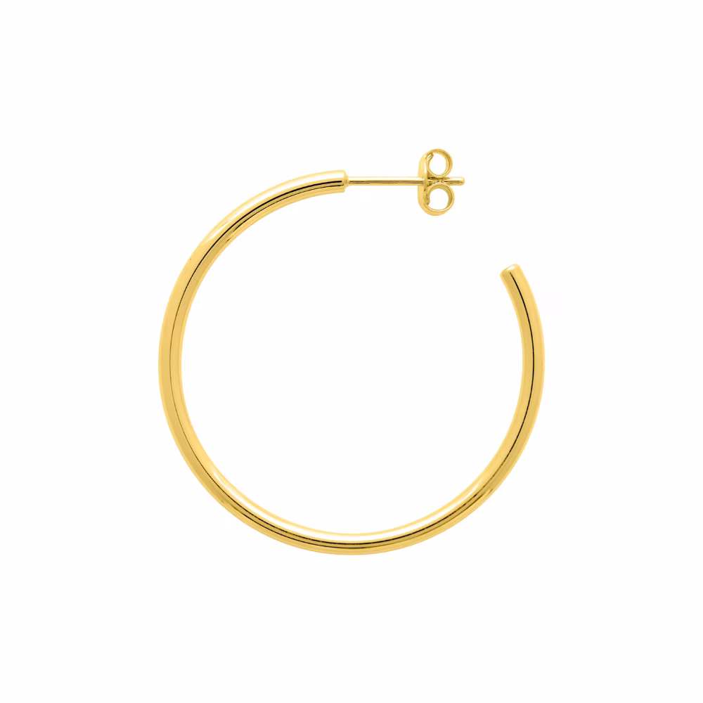 Demi Créoles 40mm Plaqué Or Jaune