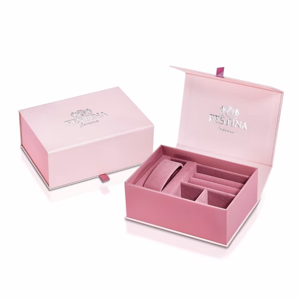 Montre femme Festina Classics, cadran blanc & cuir marron – Image 4