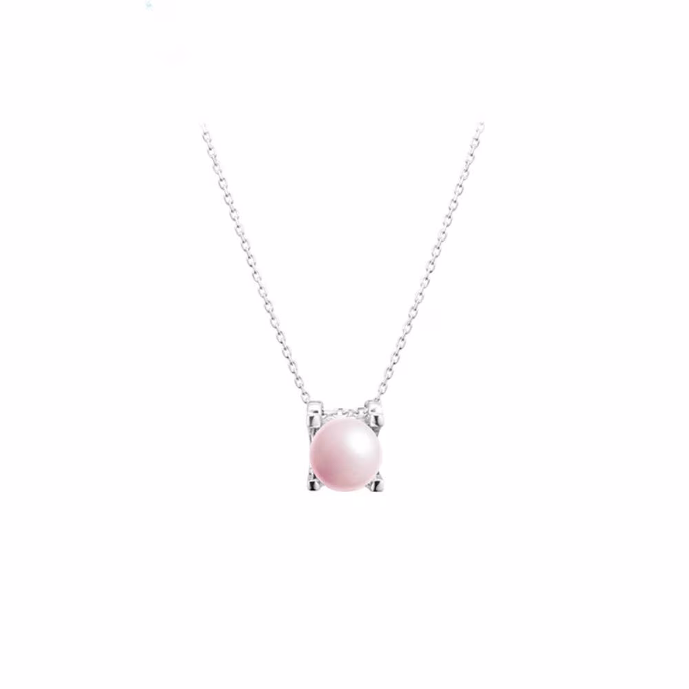 Collier La Vie En Rose Argent & Perle Rose