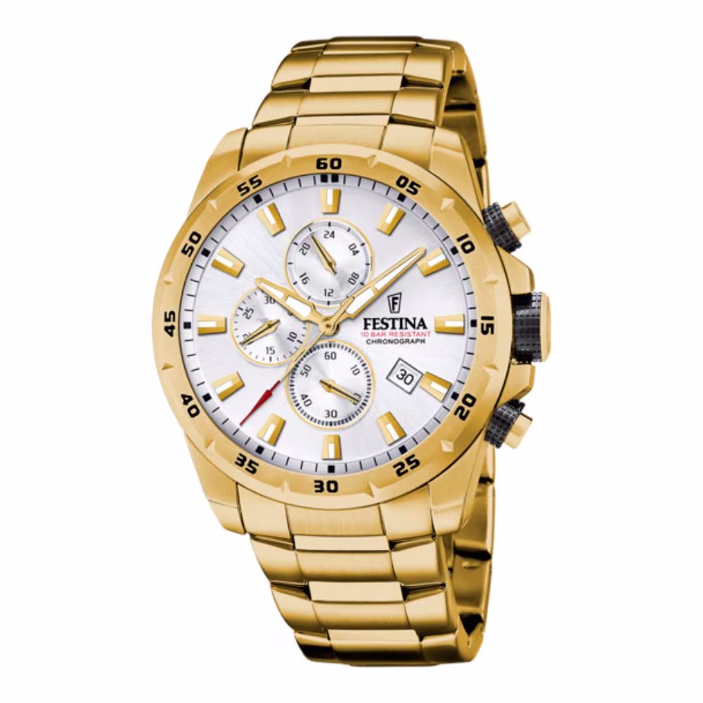 Montre Festina Timeless Chronograph Doré F20541/1