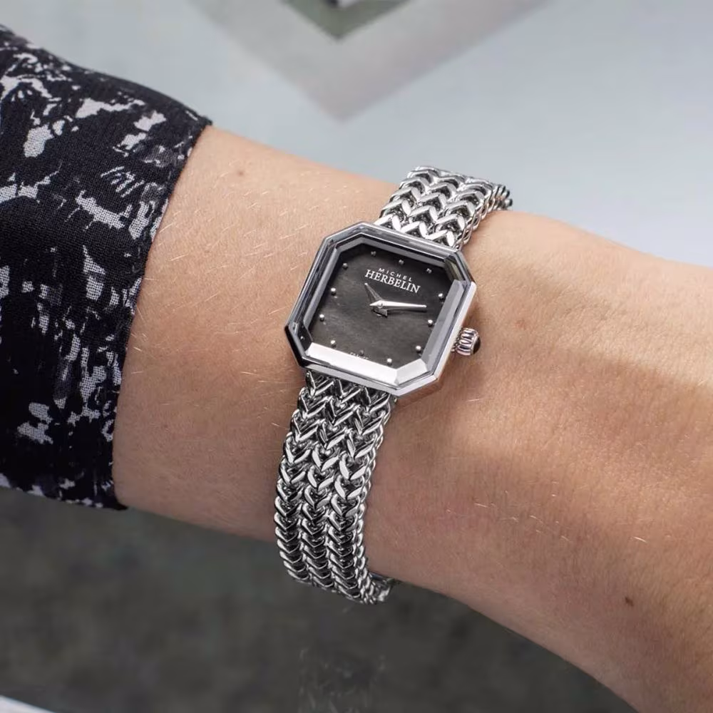 Montre Herbelin Octogone Acier Nacre Noire 17436B49 – Image 3