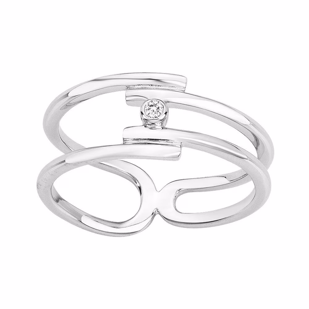 Bague Evidence La Garçonne Diamant, argent