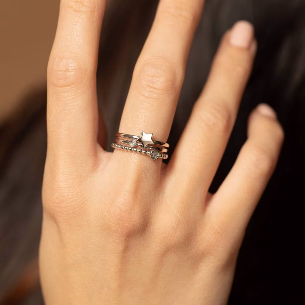 Bague Etats D’Ame Céleste La Garçonne Diamant, argent – Image 4