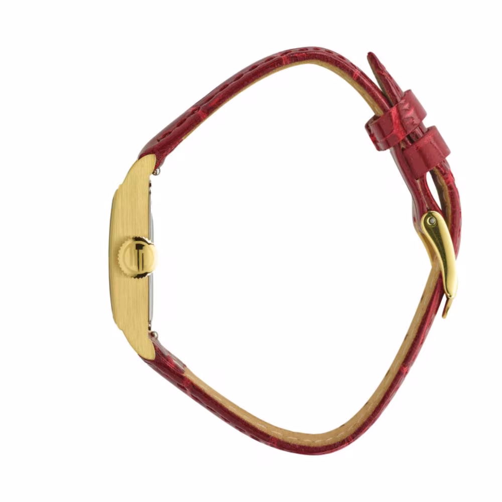 Montre Lip Churchill C18 dorée cuir rouge 671622 – Image 5