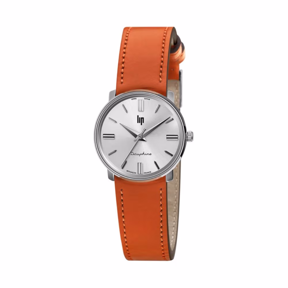 Montre Lip Dauphine 29mm Cuir Orange 671476