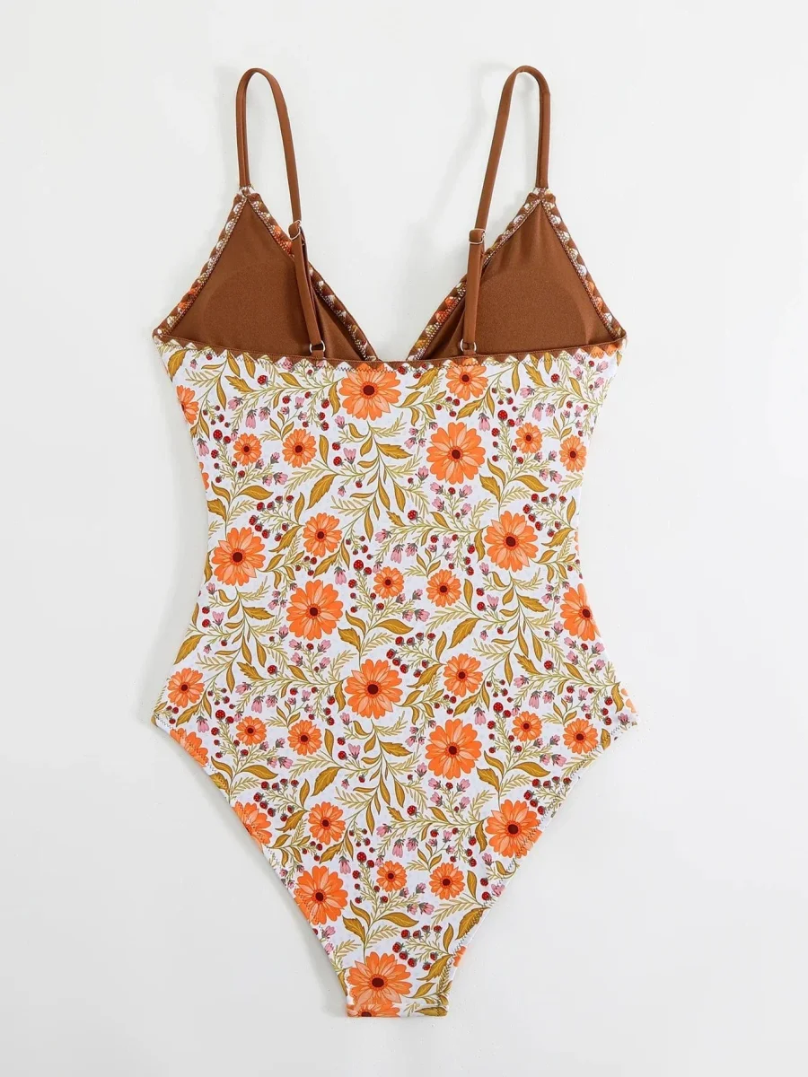Maillot de bain femme 1 pièce fleuri – Image 5