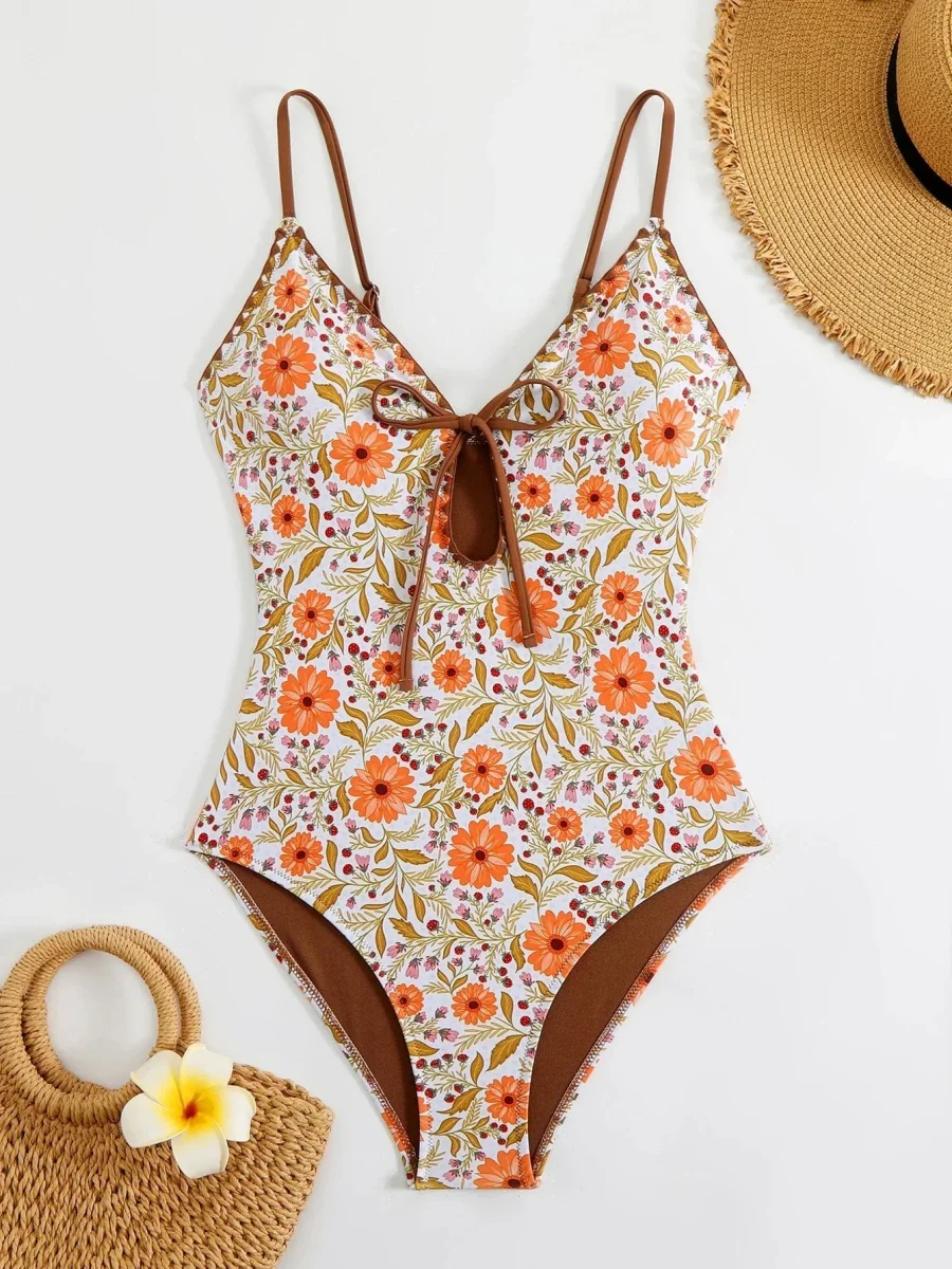 Maillot de bain femme 1 pièce fleuri – Image 4