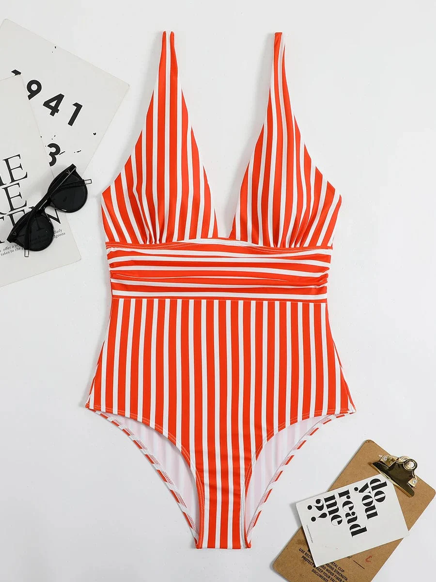 Maillot de bain femme 1 pièce rayé – Image 5