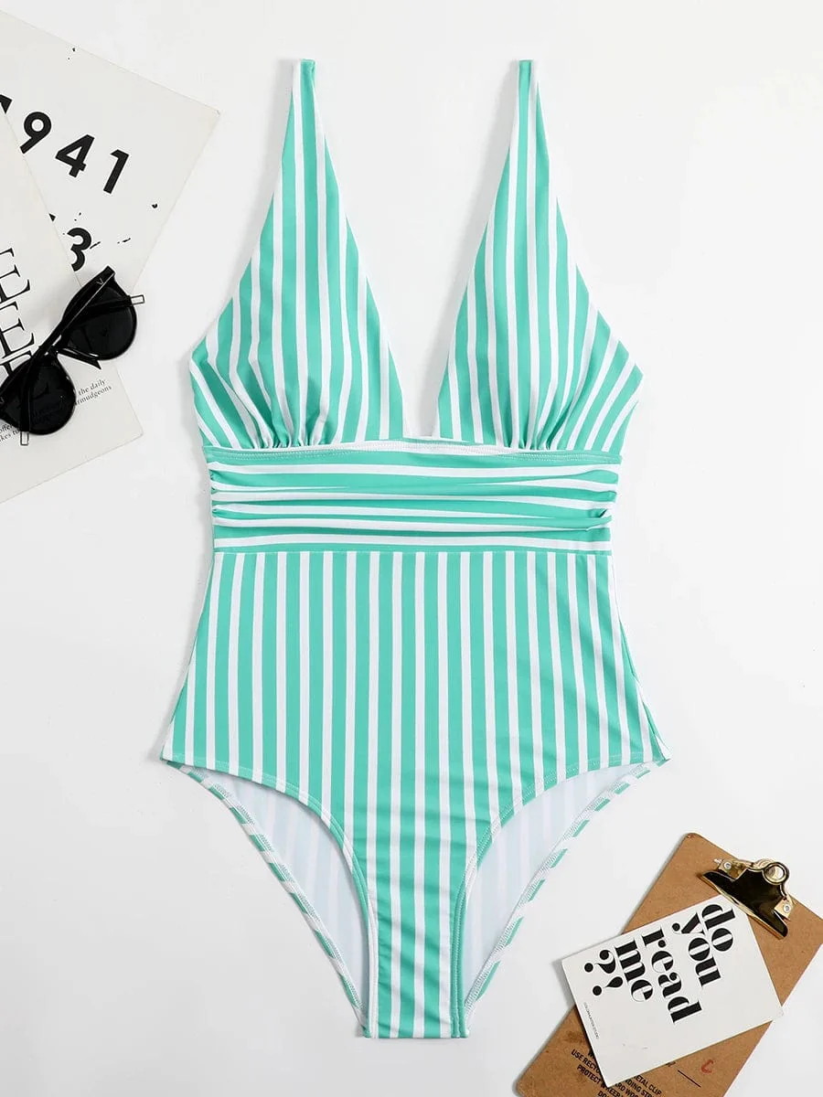 Maillot de bain femme 1 pièce rayé – Image 9