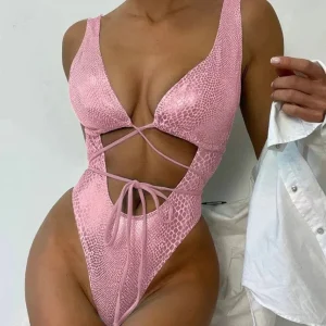 Maillot de bain sexy 1 pièce échancré