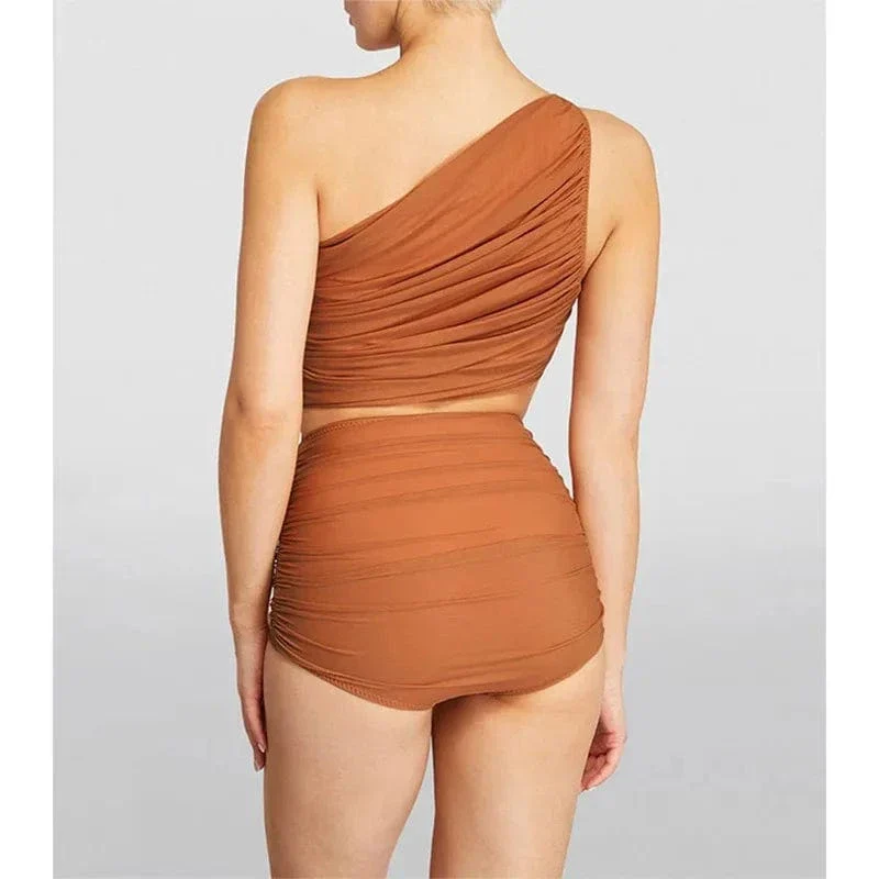 Maillot de bain femme asymétrique taille haute – Image 3