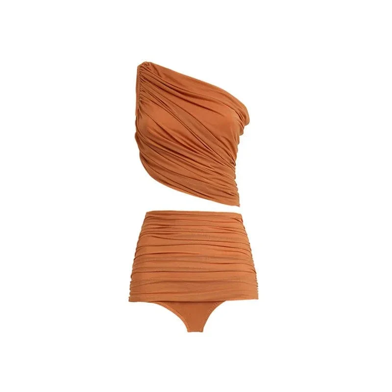 Maillot de bain femme asymétrique taille haute – Image 4